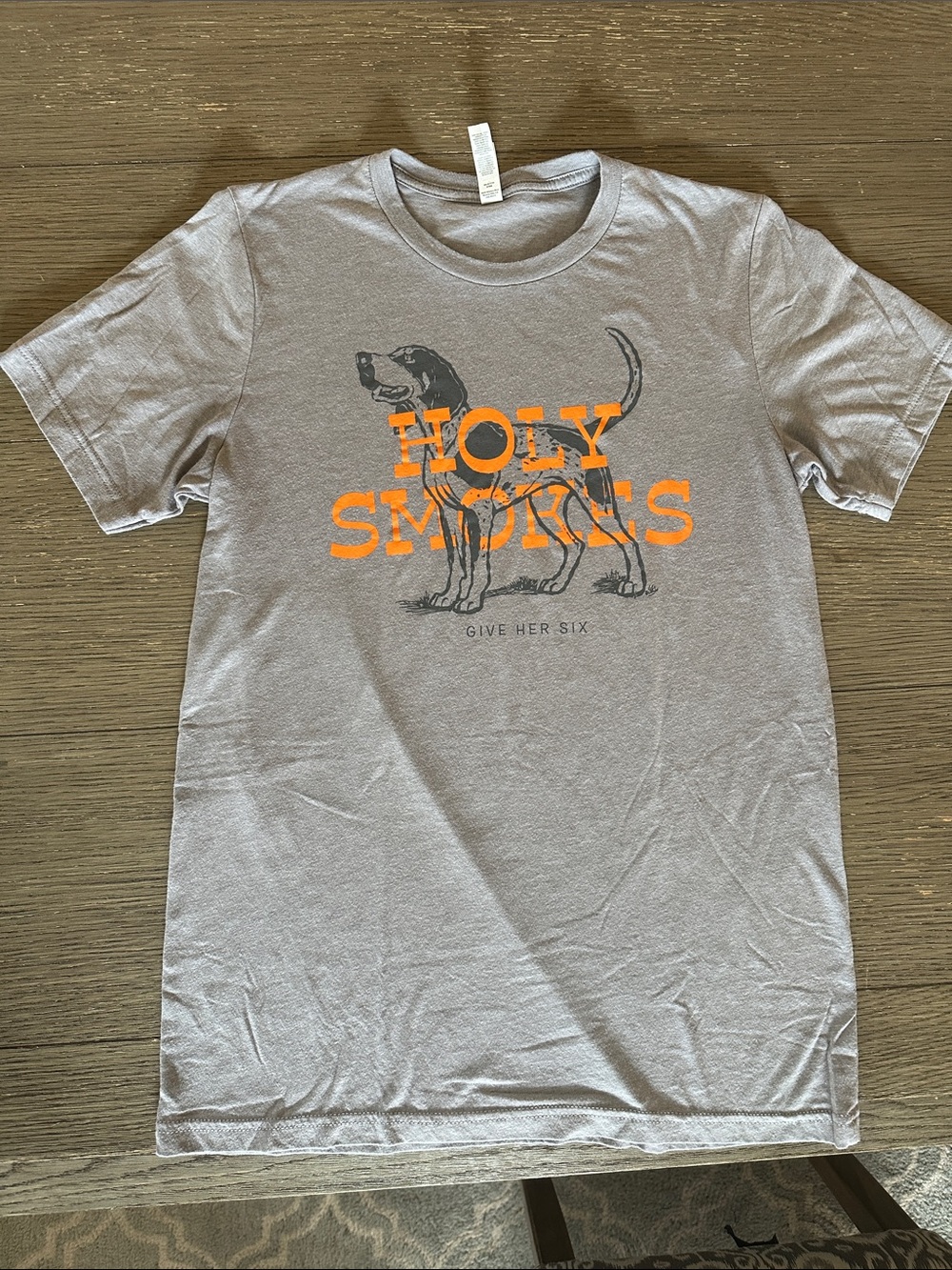 Bella Canvas women’s Tennessee Football 🏈 🍊 bluetick tee Holy Smokes grey size M
